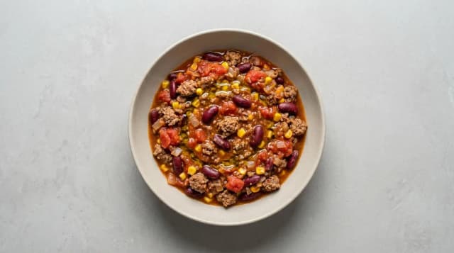 Chili con carne z wołowiną i fasolą