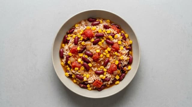 Chili sin carne z ryżem
