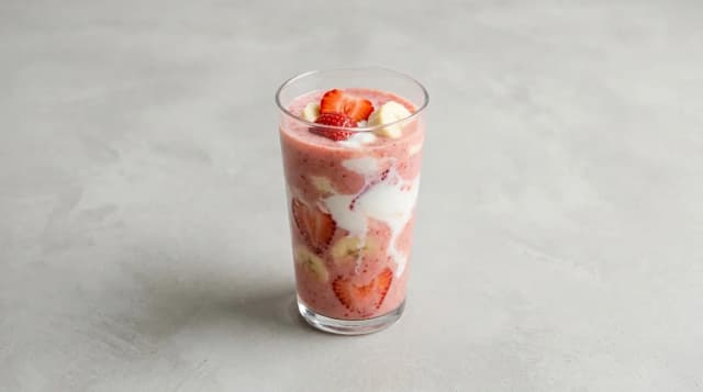 Koktajl bananowo-truskawkowy