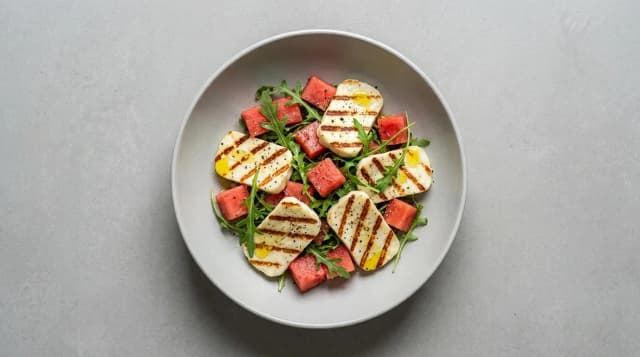 Sałatka z grillowanym halloumi i arbuzem