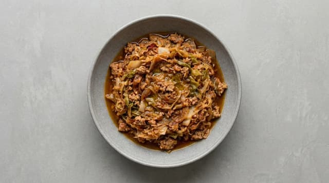 Bigos z kiszonej kapusty z mięsem