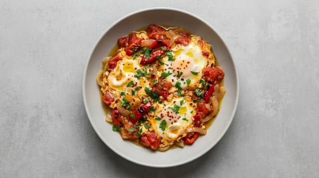 Menemen – jajka z pomidorami i papryką
