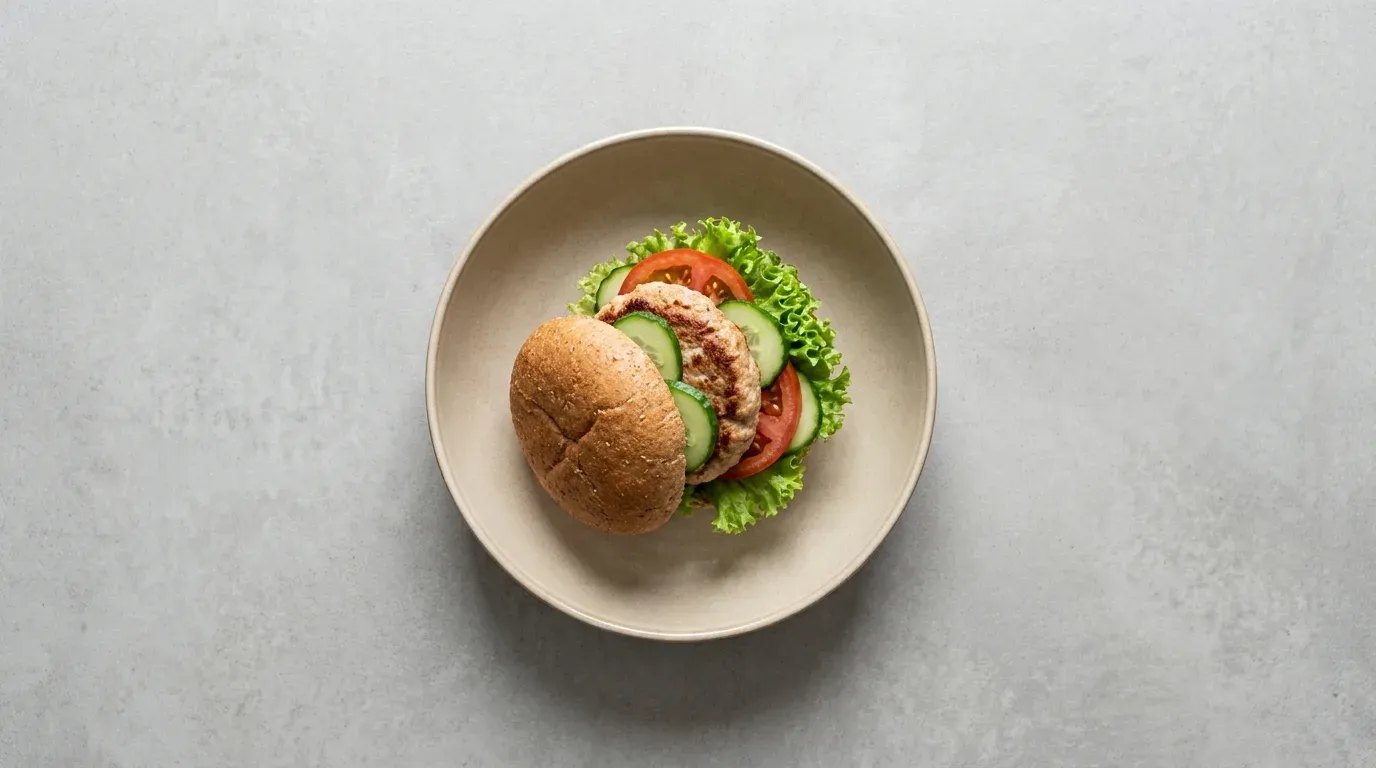 Burger drobiowy z warzywami