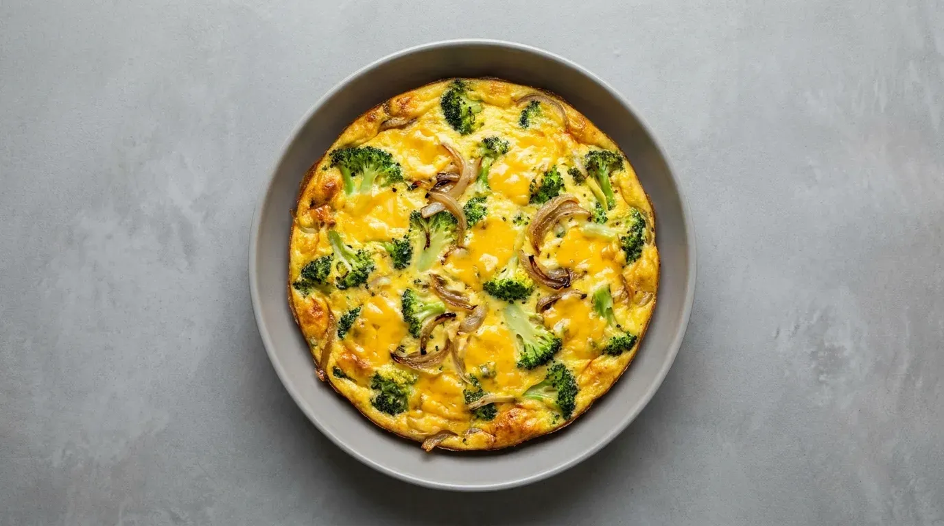 Frittata z brokułami i serem