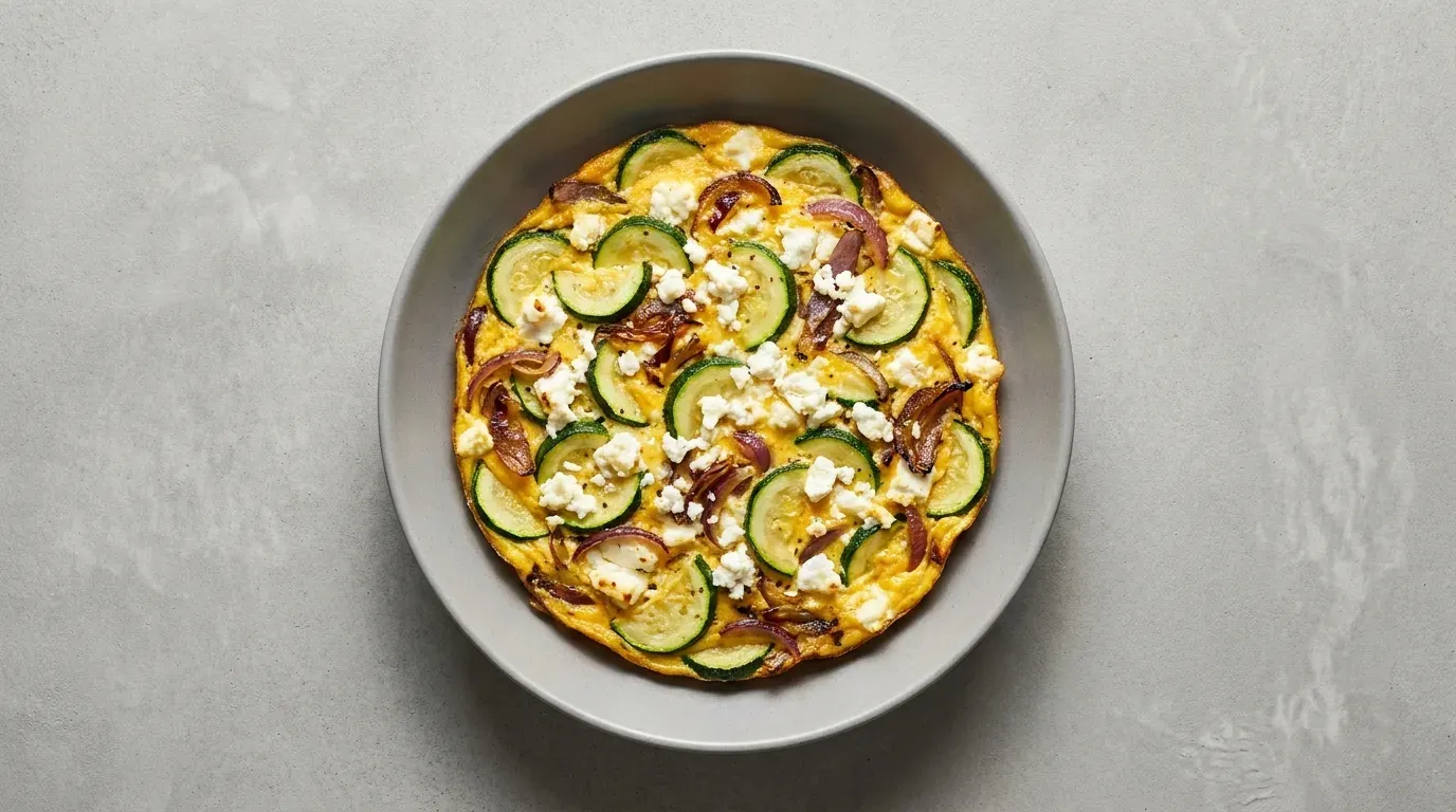Frittata z cukinią i fetą