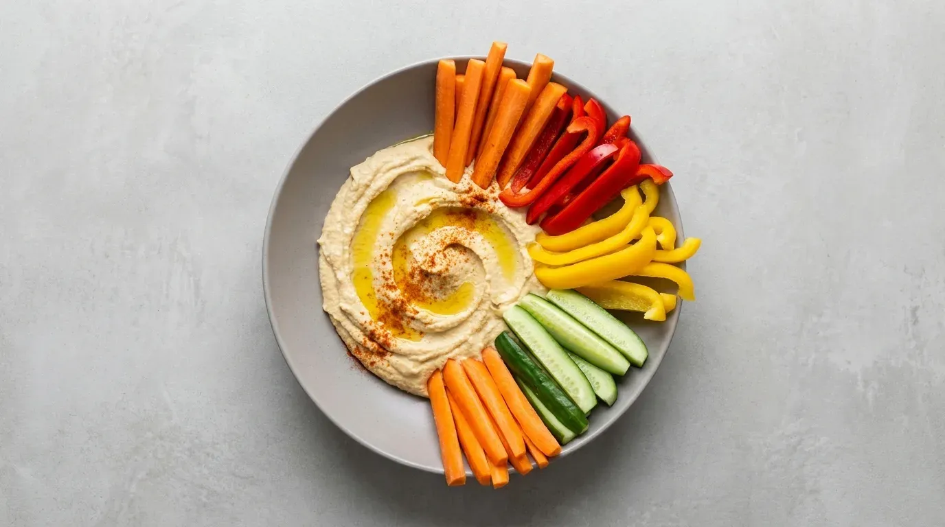 Hummus z warzywami do maczania