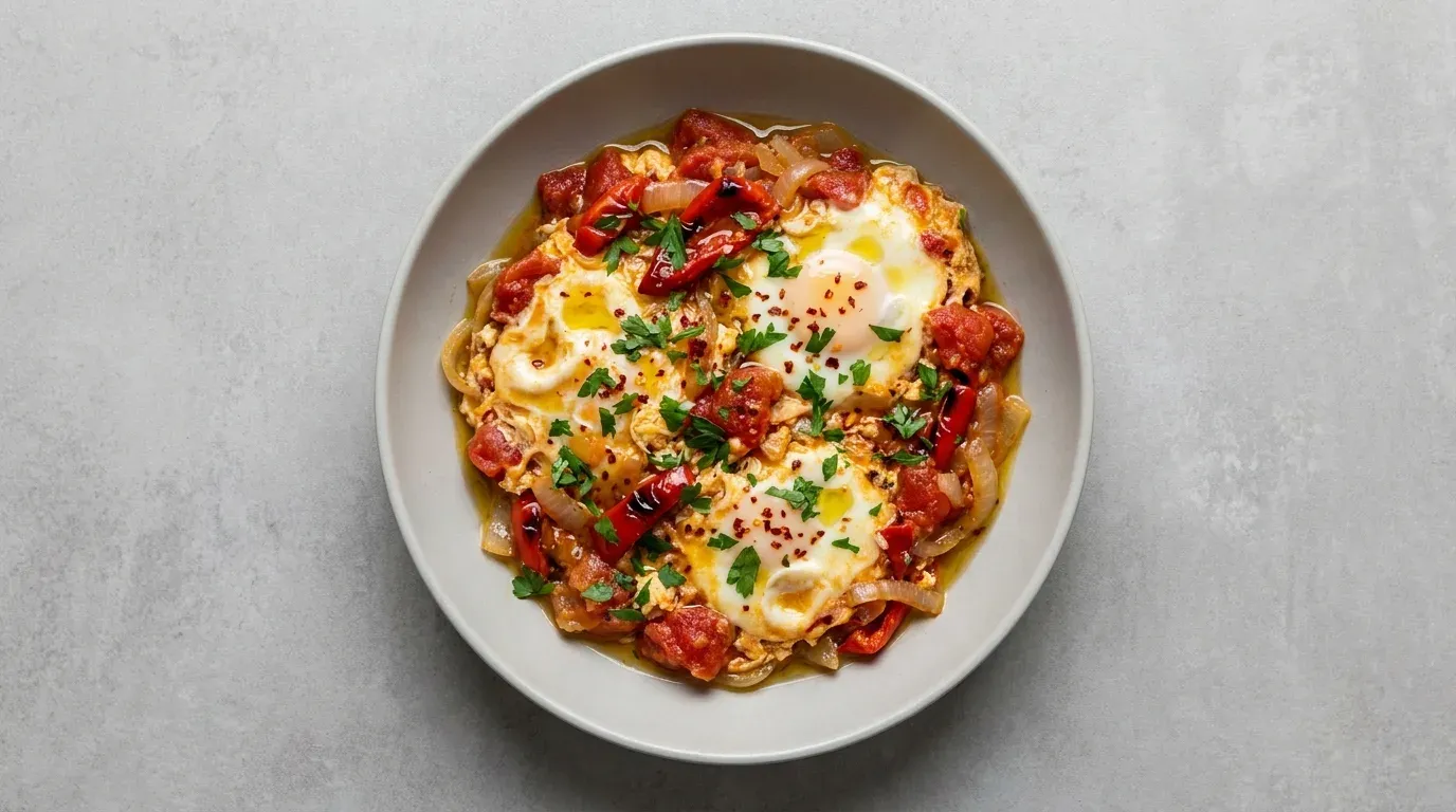Menemen – jajka z pomidorami i papryką