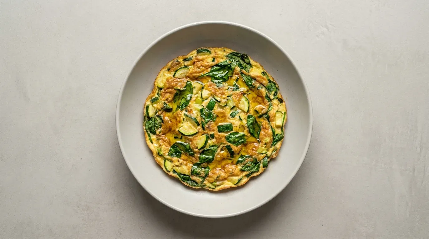 Omlet z cukinią i szpinakiem