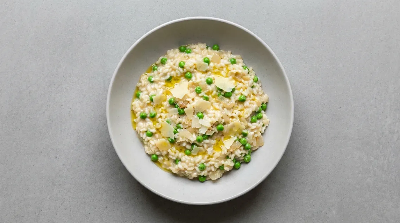 Risotto cytrynowe z groszkiem