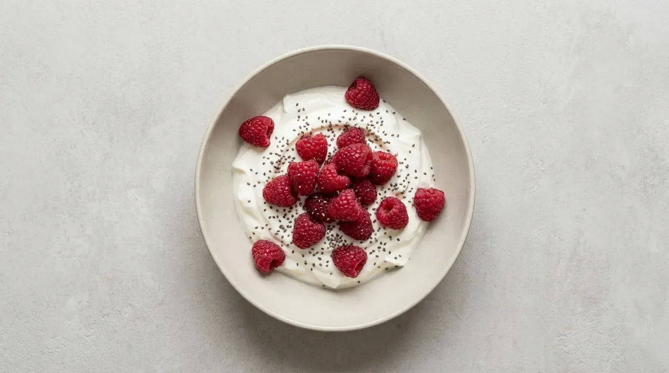 Skyr z malinami
