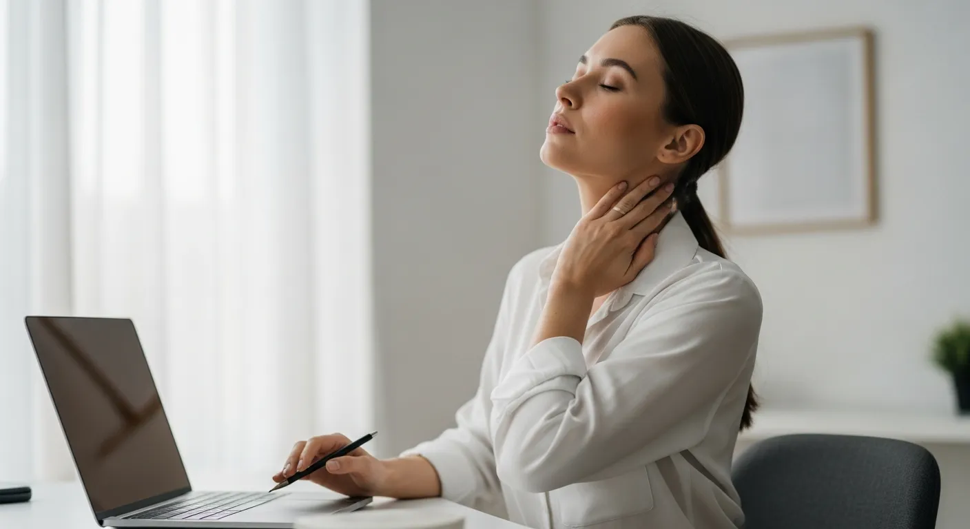 Jak rozluźnić barki i kark przy biurku — 7 ćwiczeń na krześle