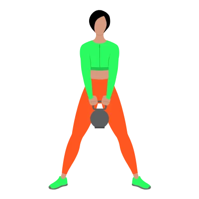 Przysiad sumo z kettlebellem