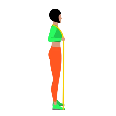 Wspięcia na palce z gumą oporową
