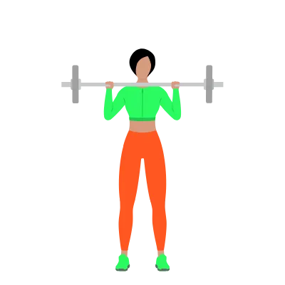Wyciskanie sztangi nad głowę stojąc (overhead press)
